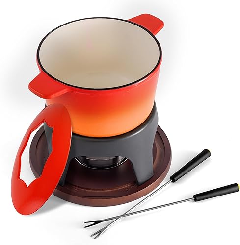 Miniatura 9 de Swissmar Sierra - Juego de fondue de hierro fundido, 1.6 cuartos / 1.6 litros – Perfecto para fondues de carne, queso y chocolate – Ideal para Mate