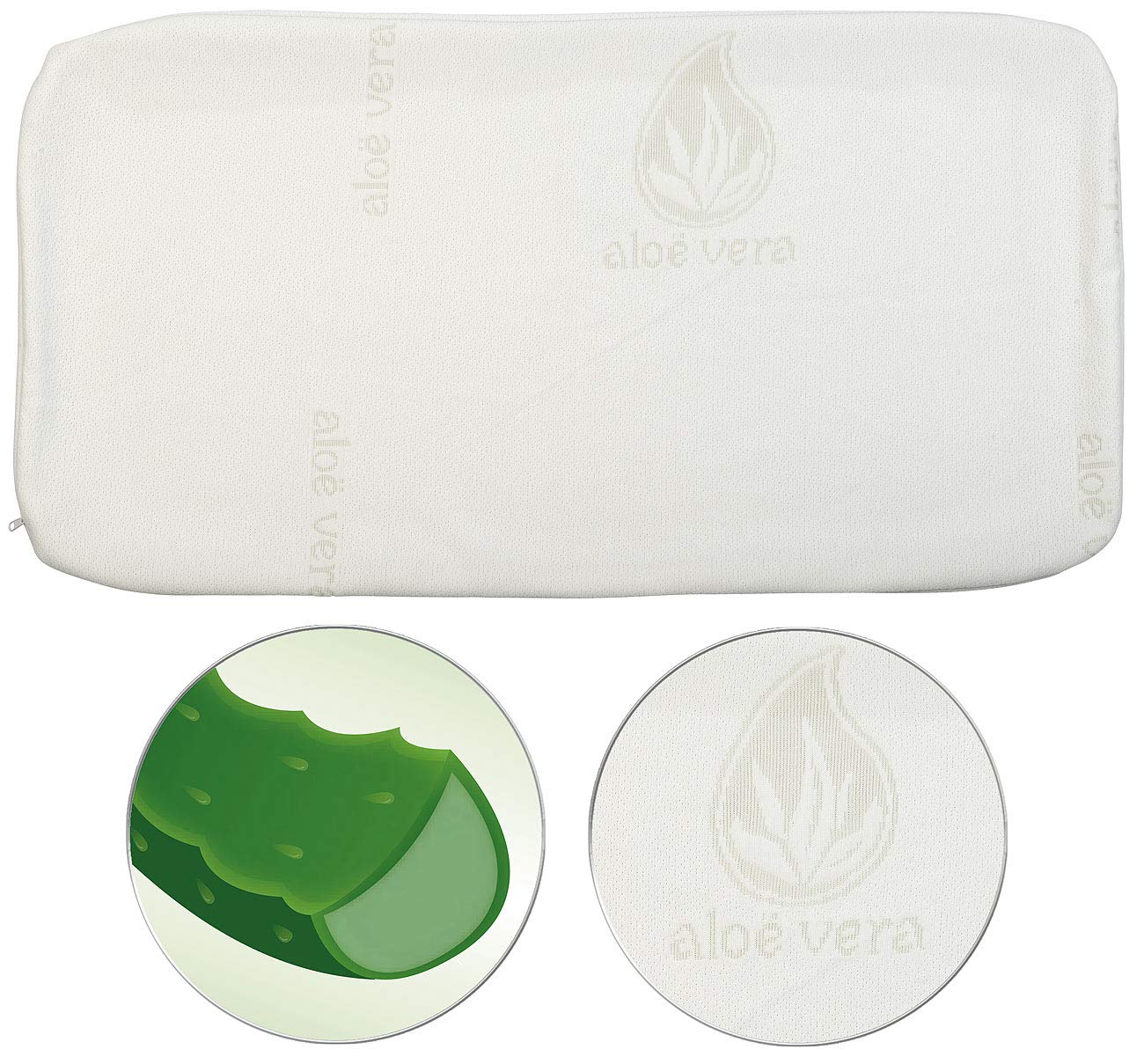 Newgen Medicals Kissenbezug: 2er-Set Aloe-Vera-Schutzbezge fr  Nackenkissen, 40 x 80 cm (Aloe Vera Kissenbezug, Nackensttzkissen Bezug  40x80, Kopfkissen) : Amazon.de: Kche, Haushalt & Wohnen