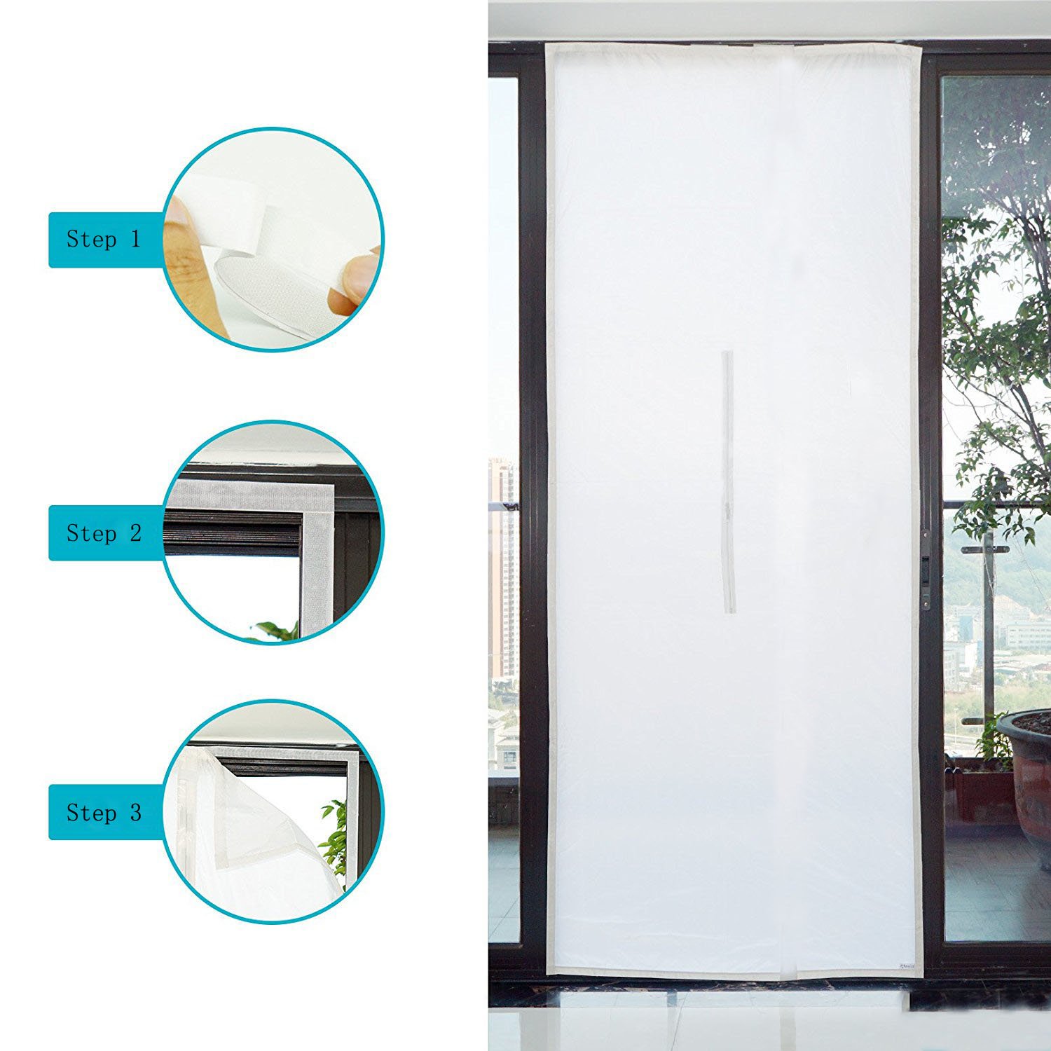 G&M only AirLock - Sello de ventana AirLock de 210 x 45 cm para aire acondicionado móvil y secadores de escape, tope de aire caliente, se puede utilizar en puertas y ventanas