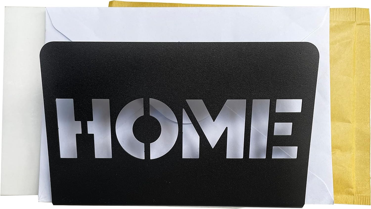 etterr Letter and Envelope Organizer for Table 100% Metal (Black), 15 x 5 x 10 cm - Image 2