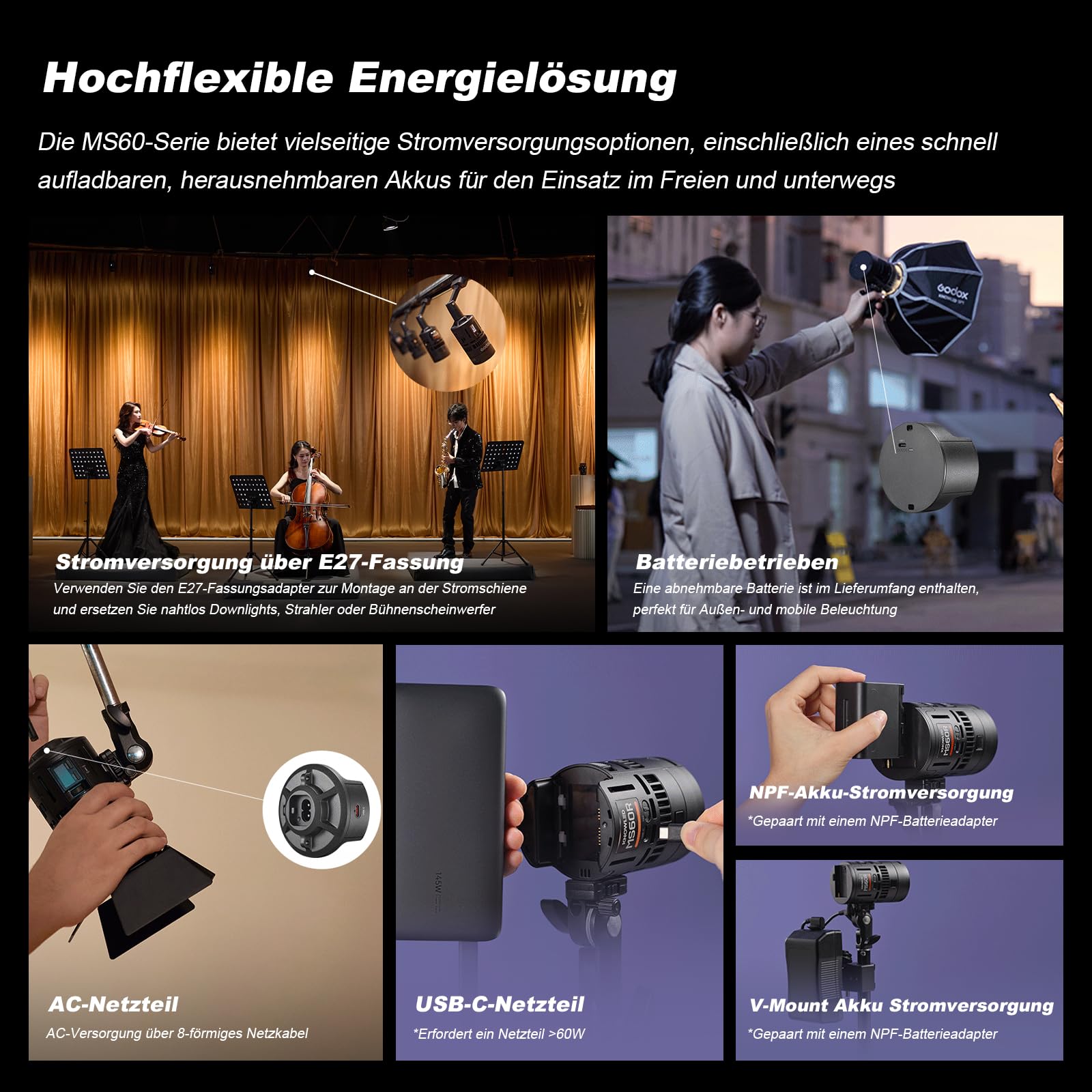 GODOX MS60R KNOWLED Full Color LED Light,CRMX Radiocommande GODOX Continuous Light pour Studio Photo (MS60R 2K)