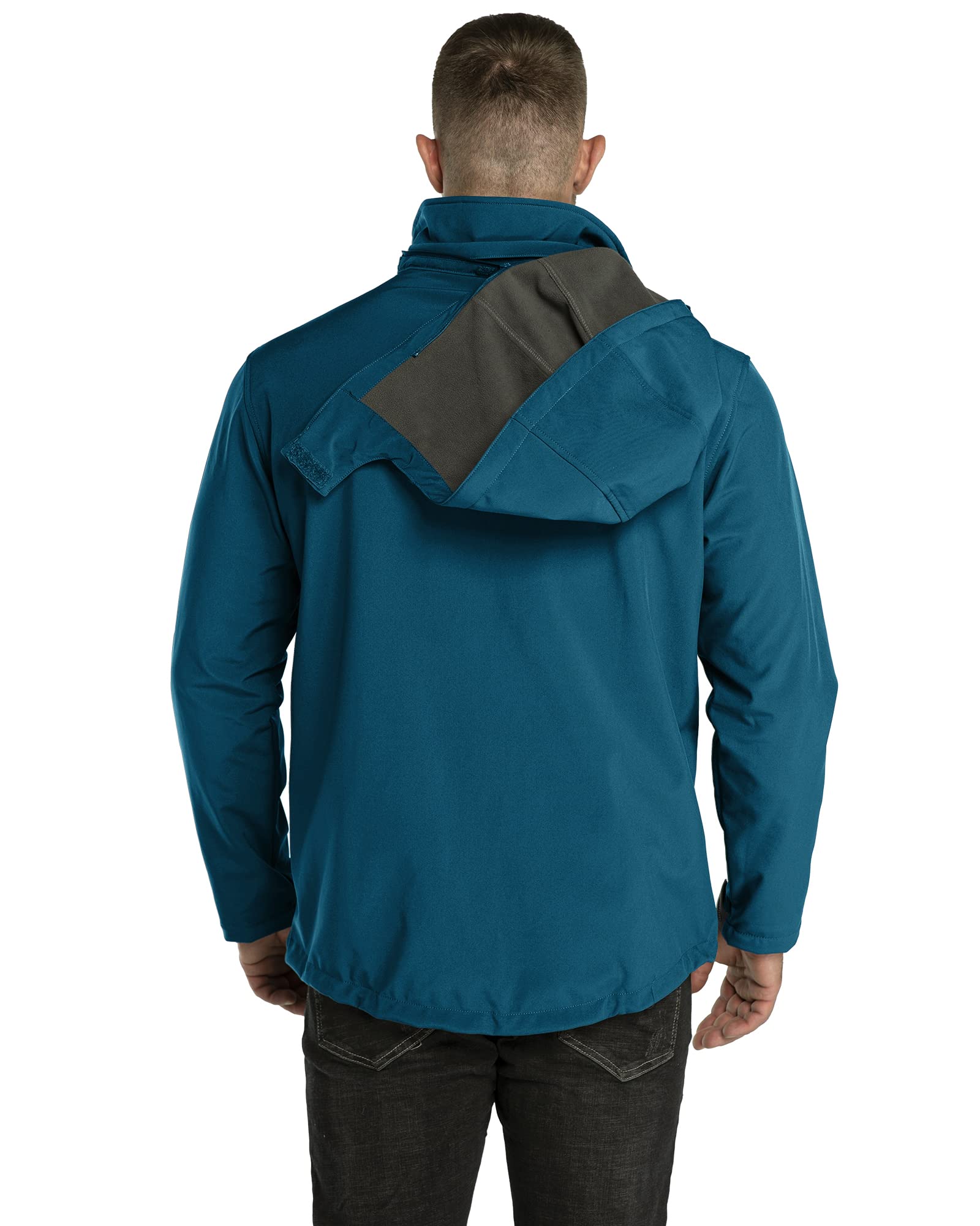 33,000ft Chaqueta softshell para hombre, resistente al agua, cortavientos, forro polar, chaqueta funcional para senderismo, bicicleta, camping