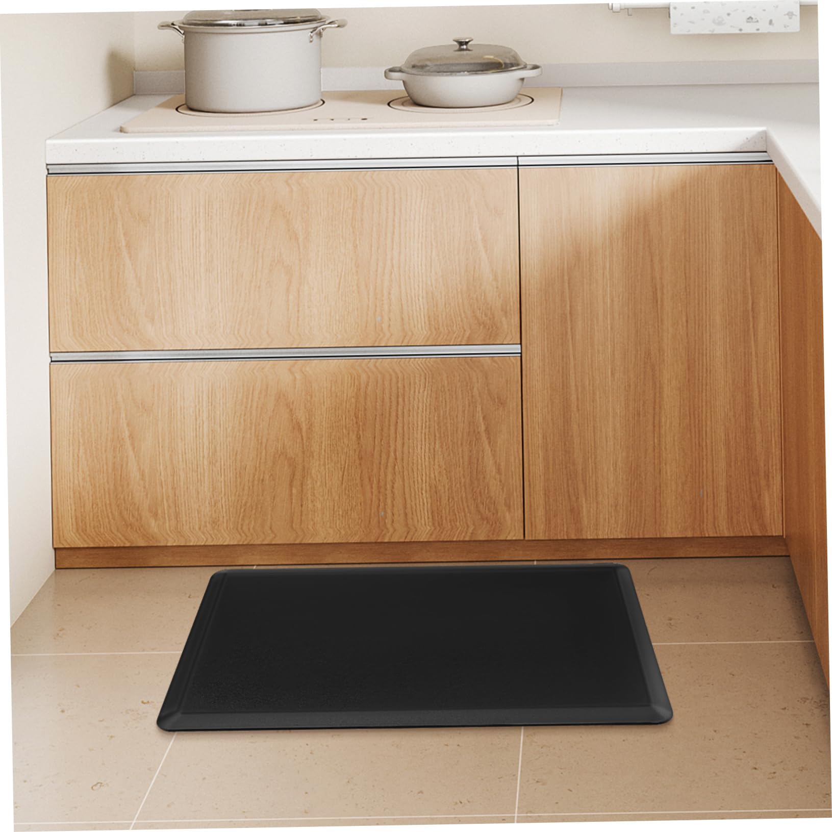 Tappetino Antifatica per Piedi Nero 44x71x1, 2 Cm in Pvc