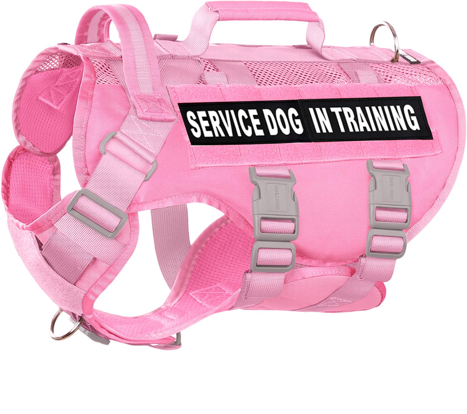 Photo 1 of DNALLRINO Tactical Dog Harness - Pink, Medium/Large