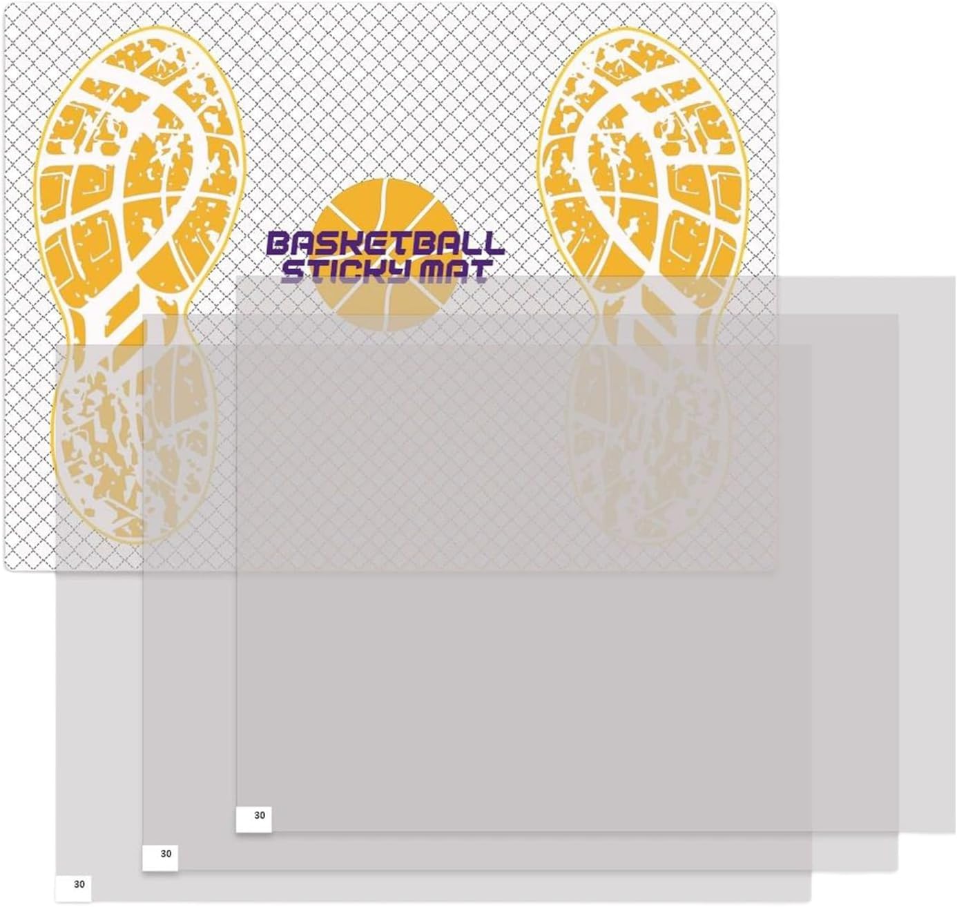 Basketball Traction Mat - Non-Slip Sticky Court Board, 17x13 Inch Sports Adhesive, Replacement Sheet Included | Gym Floor Accessory for Basketball Volleyball Indoor Outdoor Sports Practice Training