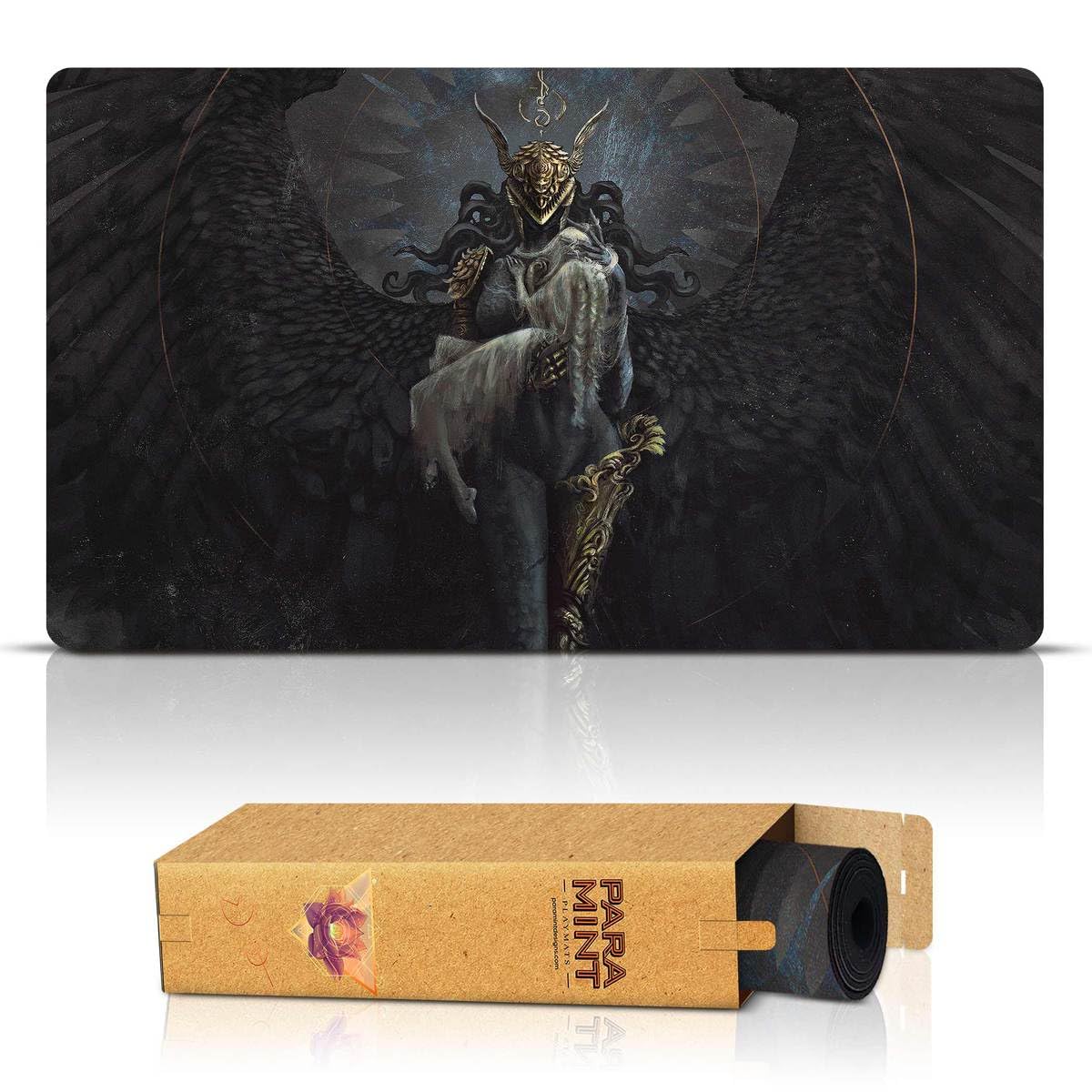 Cold of Eternity (Bordes cosidos) - Alfombra de Juego Elden Ring, Dark Souls - Compatible con tapete de Juego Magic The Gathering - Juega a MTG, YuGiOh, TCG - Diseños Originales y Accesorios