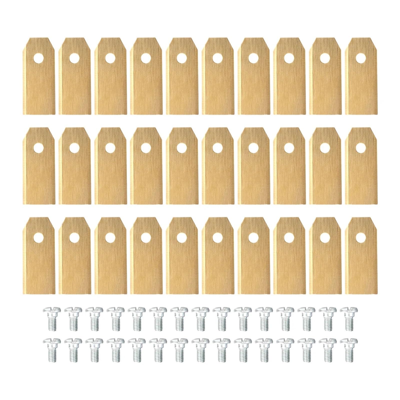 Cuchilla De Cortacésped De Repuesto, Cuchillas De Corte De Césped De Acero Inoxidable, 43mm De Longitud, Cortacésped Robótico, Accesorios De Herramientas Eléctricas De Jardín(30pcs gold)