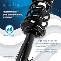 Vista 1700 de Detroit Axle - Kit de suspensión delantera de 10 piezas para Chevy Aveo Aveo5 Pontiac G3 Wave 2 Ready Struts Assembly 2 Enlaces de barra