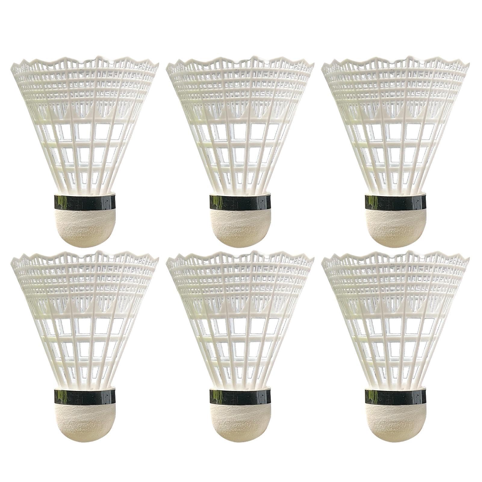 higyee Nylon Badminton Shuttlecocks - 3/6 Nylon Shuttlecocks for Badminton | Stable & Shuttlecocks for Indoor Outdoor Sports Playing with & Balance