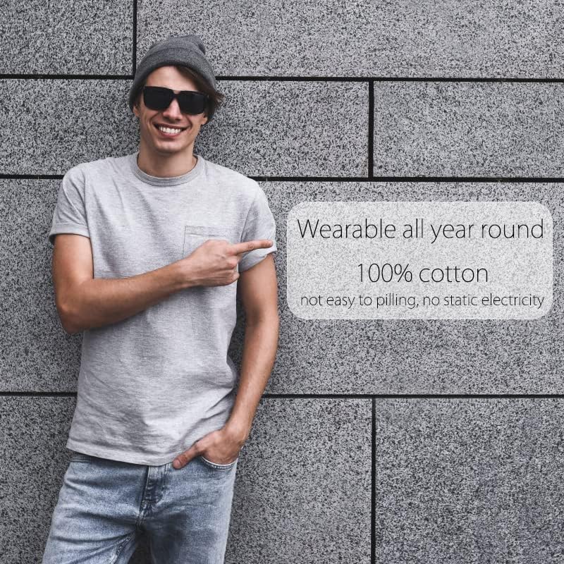 100% Cotton Beanie Hat Knit Winter Hats for Women Men, Slouchy Beanies Cuffed Skull Cap Womens Warm Ski Hat - Image 4