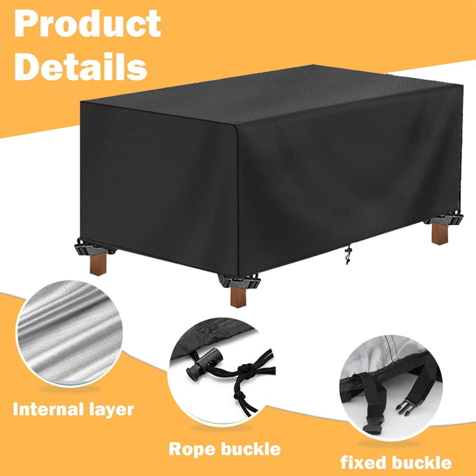 Housse Protection Table Jardin 270x270x90cm/LXlXH Bache Protection Table Exterieur,Tissu Oxford 600D Housse de Protection Imperméable Idéale pour Meubles Jardin et Les Tables à Manger Noir