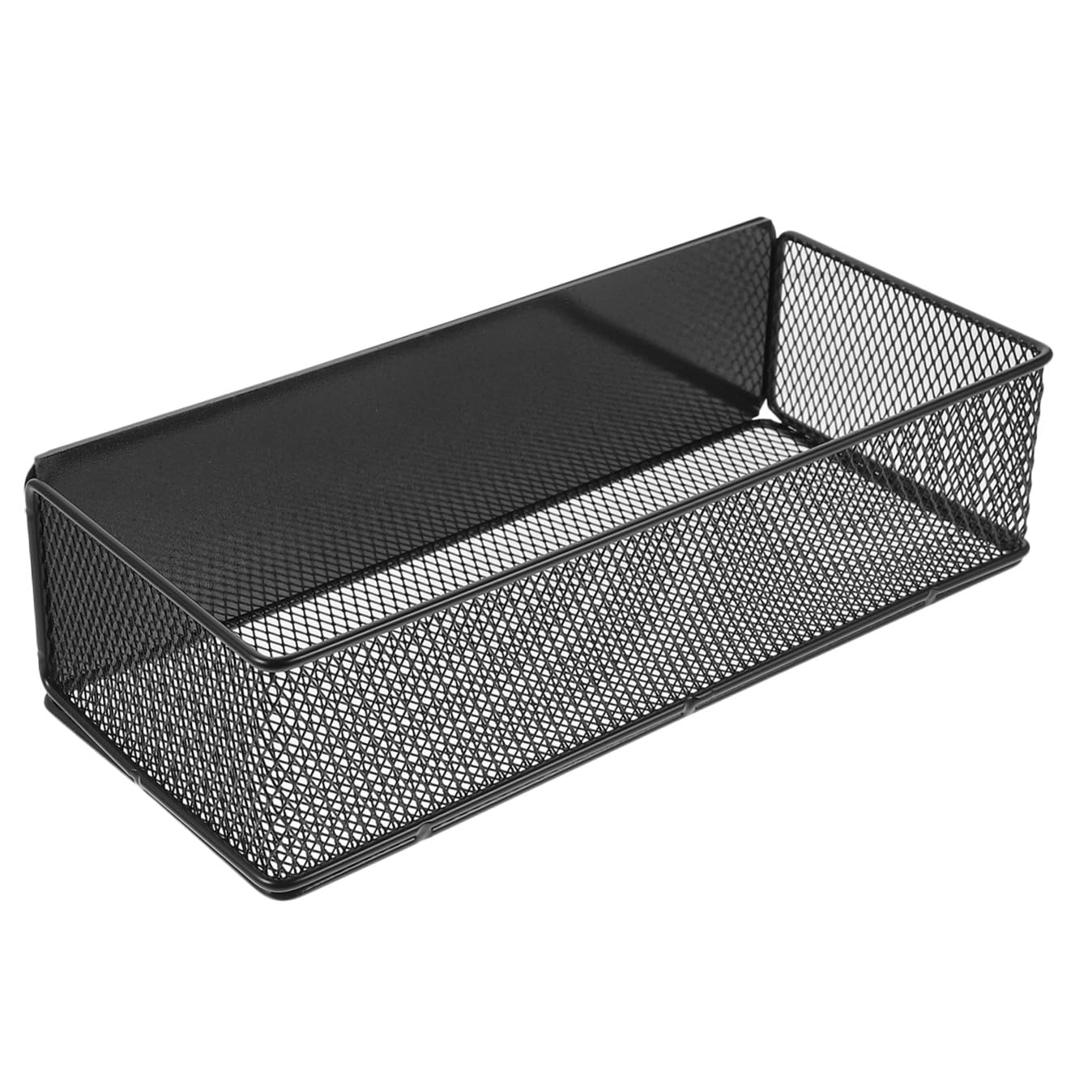 Organizador Magnético para Nevera, Caja de Hierro Negra de Gran Capacidad | Instalación Fácil, Ahorro de Espacio, Resistente Deformación, Uso en Cocina y Hogar