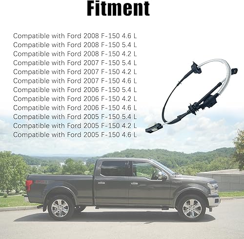 Miniatura 4 de WayJun 5L3Z-7E395-AA Cable de cambio de transmisión automática compatible con F-150 2005 2006 2007 2008 para vehículos con cambio de columna y