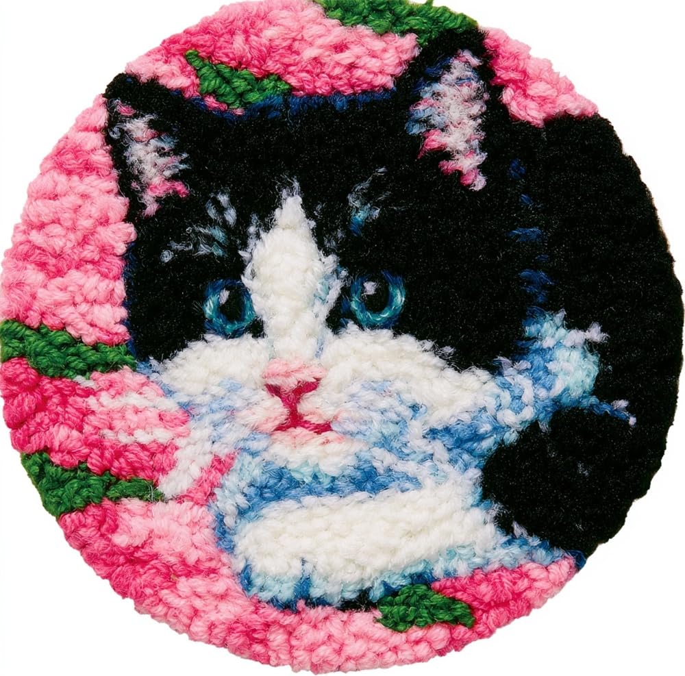 kitphoenix Latch Hook Rug Kit Smiling Cat