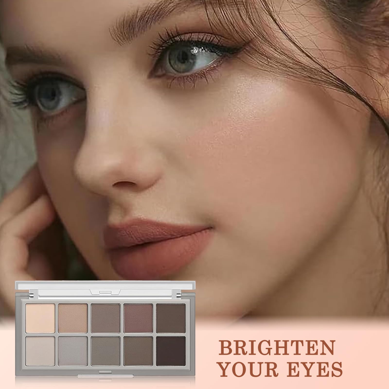 Makeup Eyeshadow Palette, 10 Smooth Matte Colors for Natural & Ultimate Eye Makeup, Waterproof, Long-Lasting - Image 2