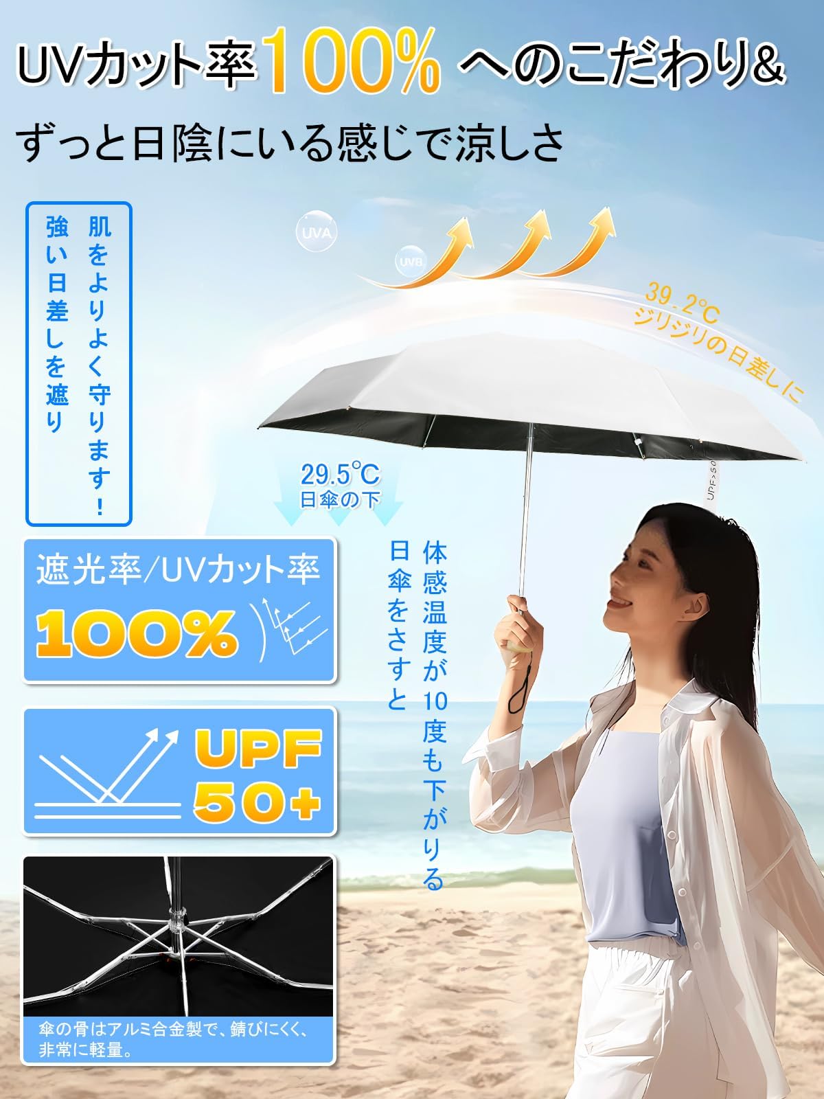 日傘 超軽量179g おりたたみ傘 【2026新登場・JIS認証】日傘 uvカッ…