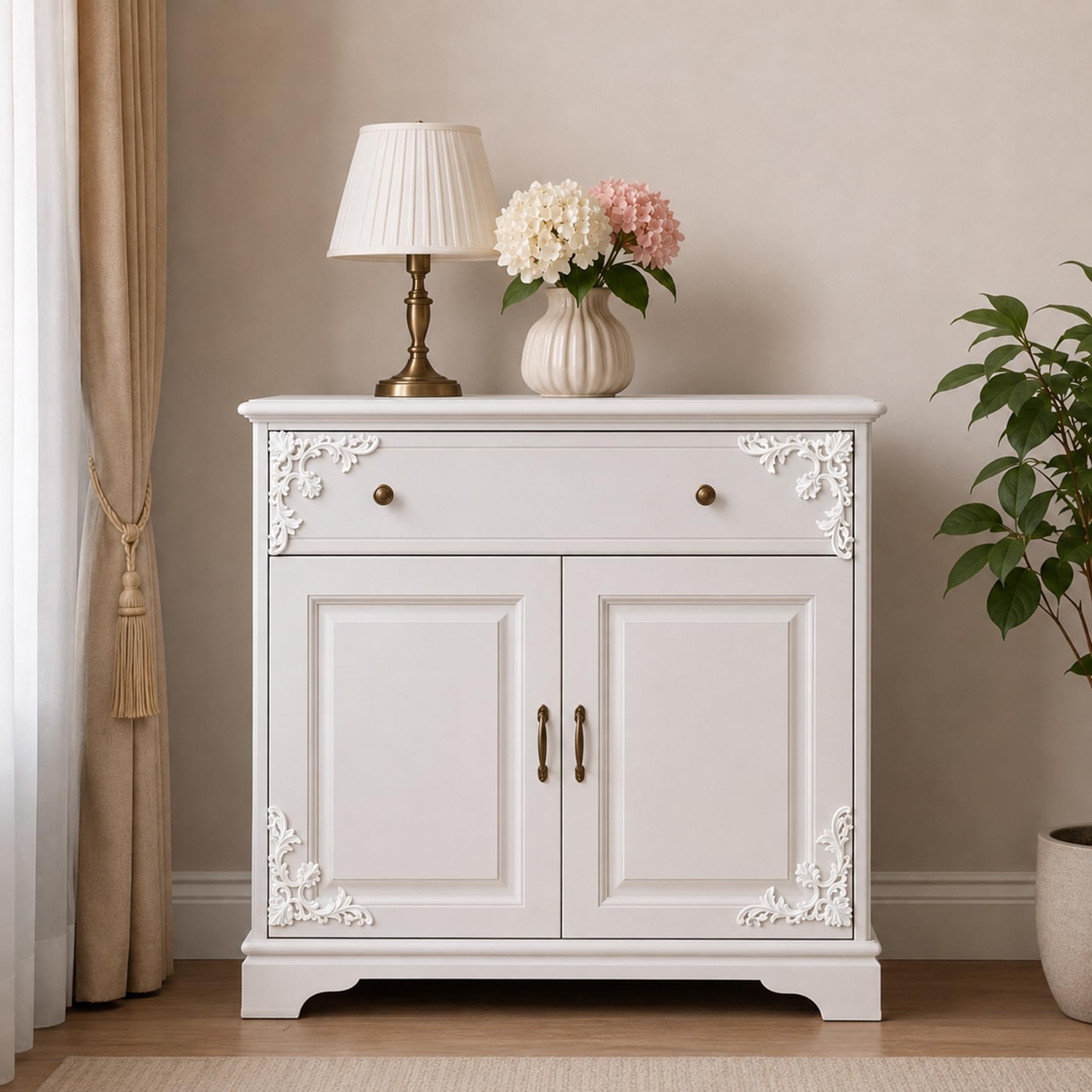 4 PCS Angolari Decorativi per Pareti E Soffitti in PU Modanature Angolari 3D con Decorazioni Floreali Profili Decorativi Verniciabili per Cornici E Angoli Elegante Finitura