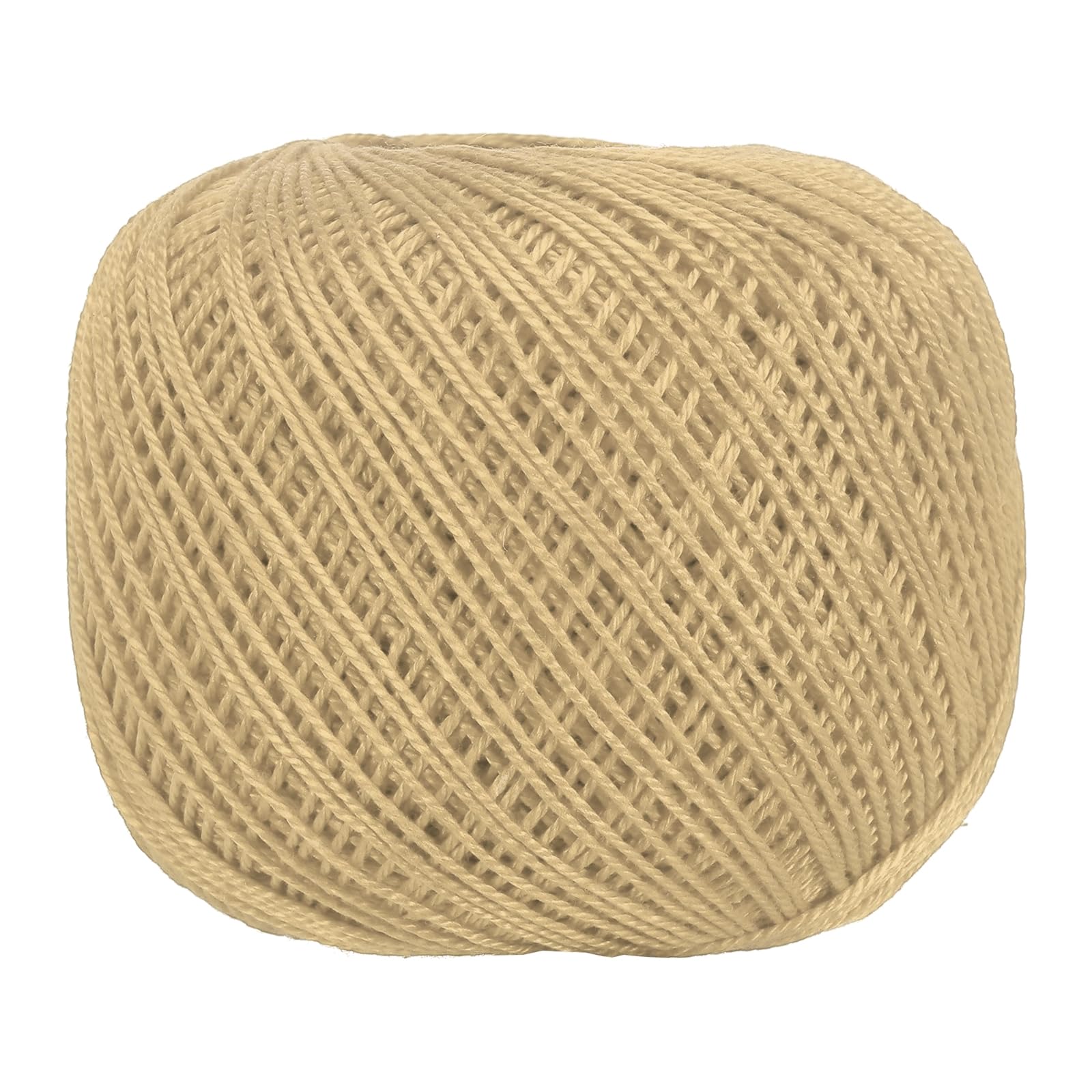 sourcing map 164 Yards Size 3 Khaki Pearl Cotton Crochet Thread Lace Weight Yarn Tatting Thread for Crocheting Knitting Embroidery Sewing