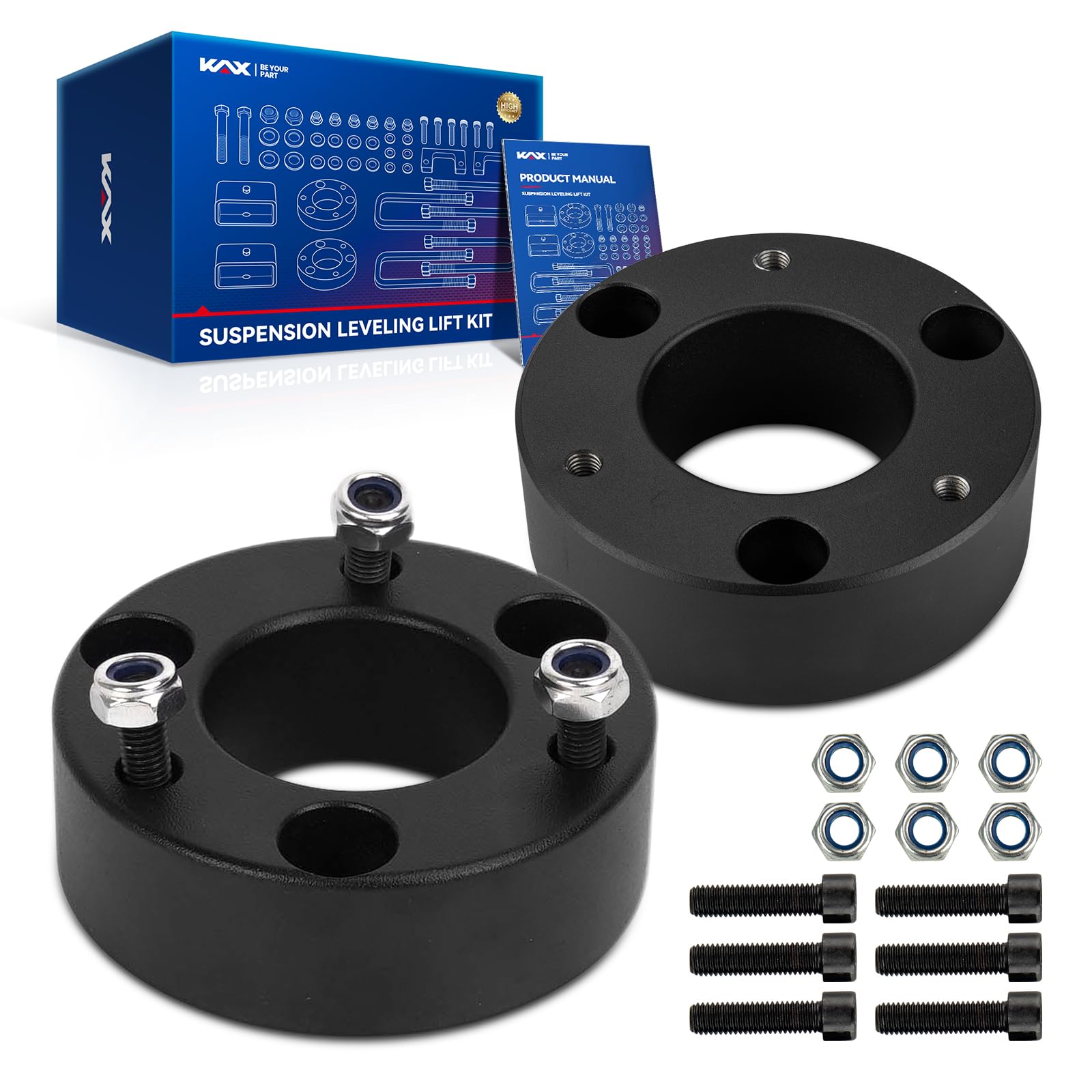 Photo 1 of KAX 3" Leveling Lift Kit Fit for 2007-2019 Chevy Silverado 1500 2WD 4WD,2007-2019 GMC Sierra 1500 2WD 4WD,Suspensions Strut Spacers Raise the Front 3 inch