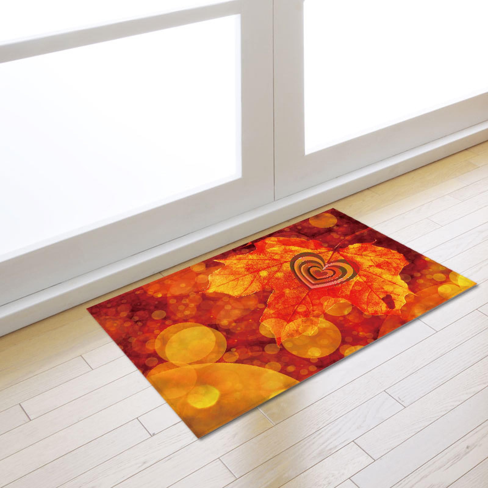 Zerbino Ingresso Esterno Foglia Di Acero Rosso Tappeto Salotto Poliestere Zerbino Ingresso Interno Moderno Tappeti Soggiorno Cucina Lavabile Tappeto da Esterno Antiscivolo Tappeti Moderni 100x150