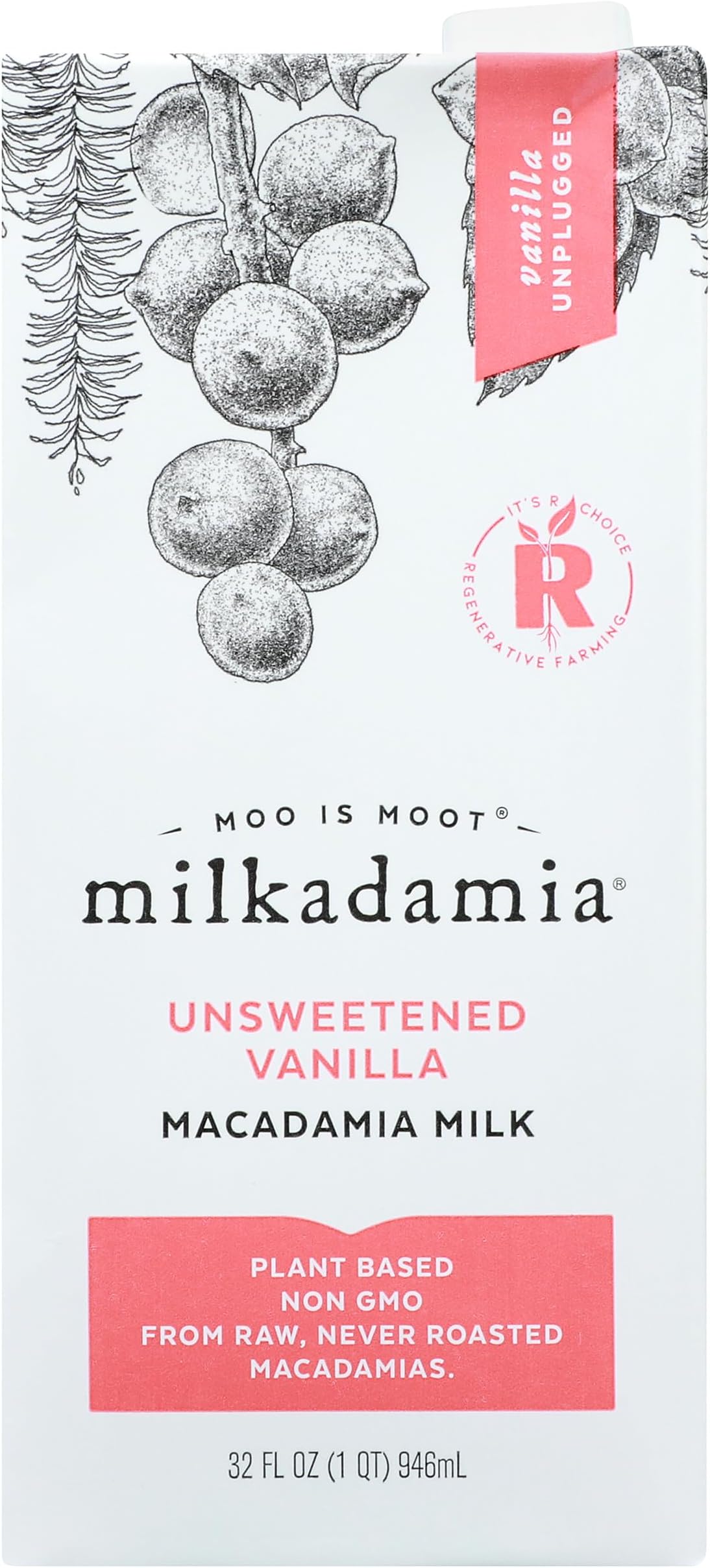 Macadamia Milk Unsweetened Vanilla, 32 Fl Oz