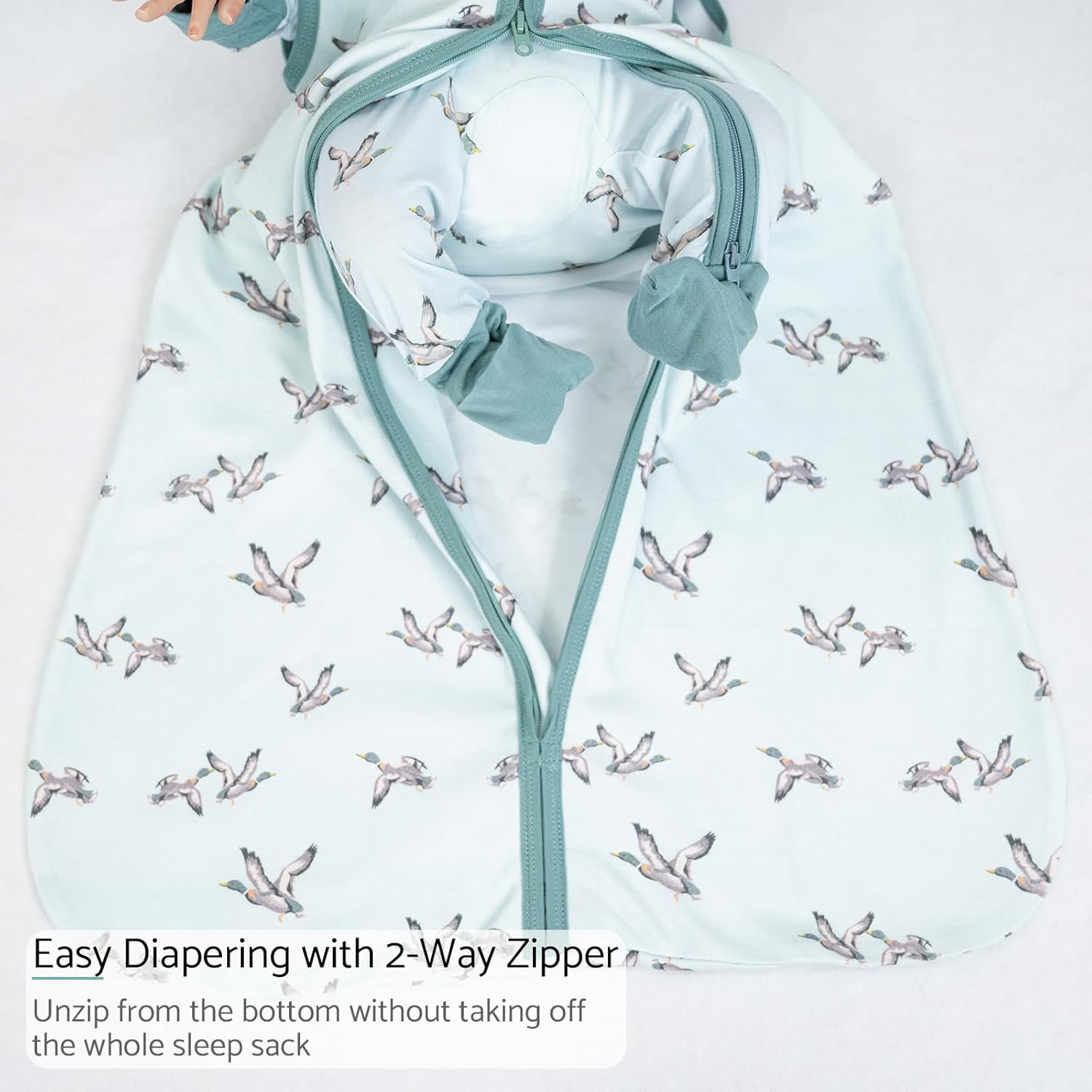 LollyBanks Baby Sleep Sack, 100% Cotton Wearable Blanket 2-Way Zipper Sleep Sacks - Image 5