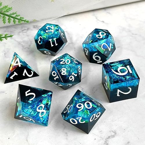 Miniatura 6 de RESINWORLD Moldes de dados poliédricos de borde afilado, moldes de resina para juegos de mesa, moldes de silicona para hacer dados de resina