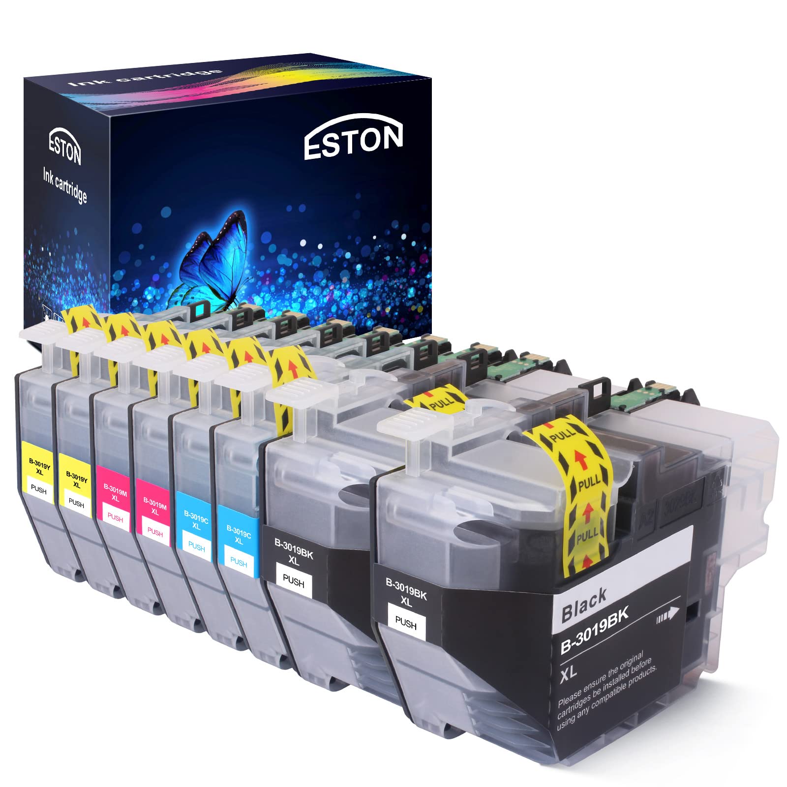 ESTONCompatible LC3019 XXL Ink Cartridges Replacement for Brother LC3019XXL for MFC-J6930DW MFC-J6530DW MFC-J5330DW MFC-J6730DW (2 Black 2 Cyan 2 Magenta 2 Yellow) 8-Pack