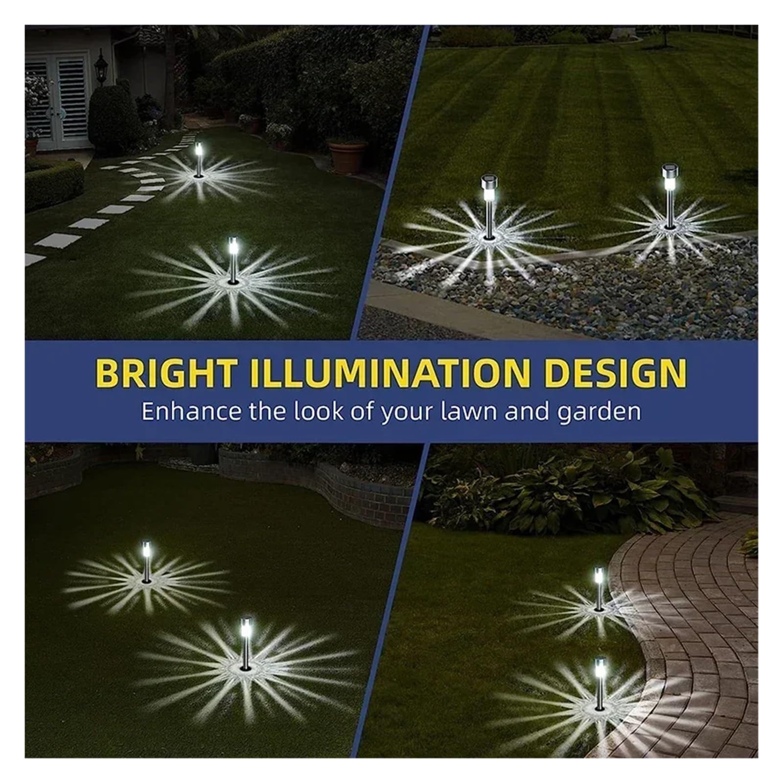 Luces Solares For Exteriores, De Jardín, Lámpara Alimentada Por Energía Solar, Linterna, Iluminación Paisaje Impermeable, Camino, Patio, Decoración Luminoso Y Elegante(Black Shell-Warm,20Pcs)