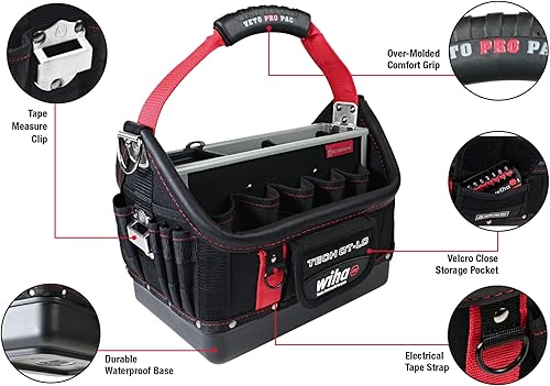 Miniatura 3 de Wiha 91239 Veto RedStripe TECH OT-LC Kit de herramientas de bolsa abierta de 11 piezas