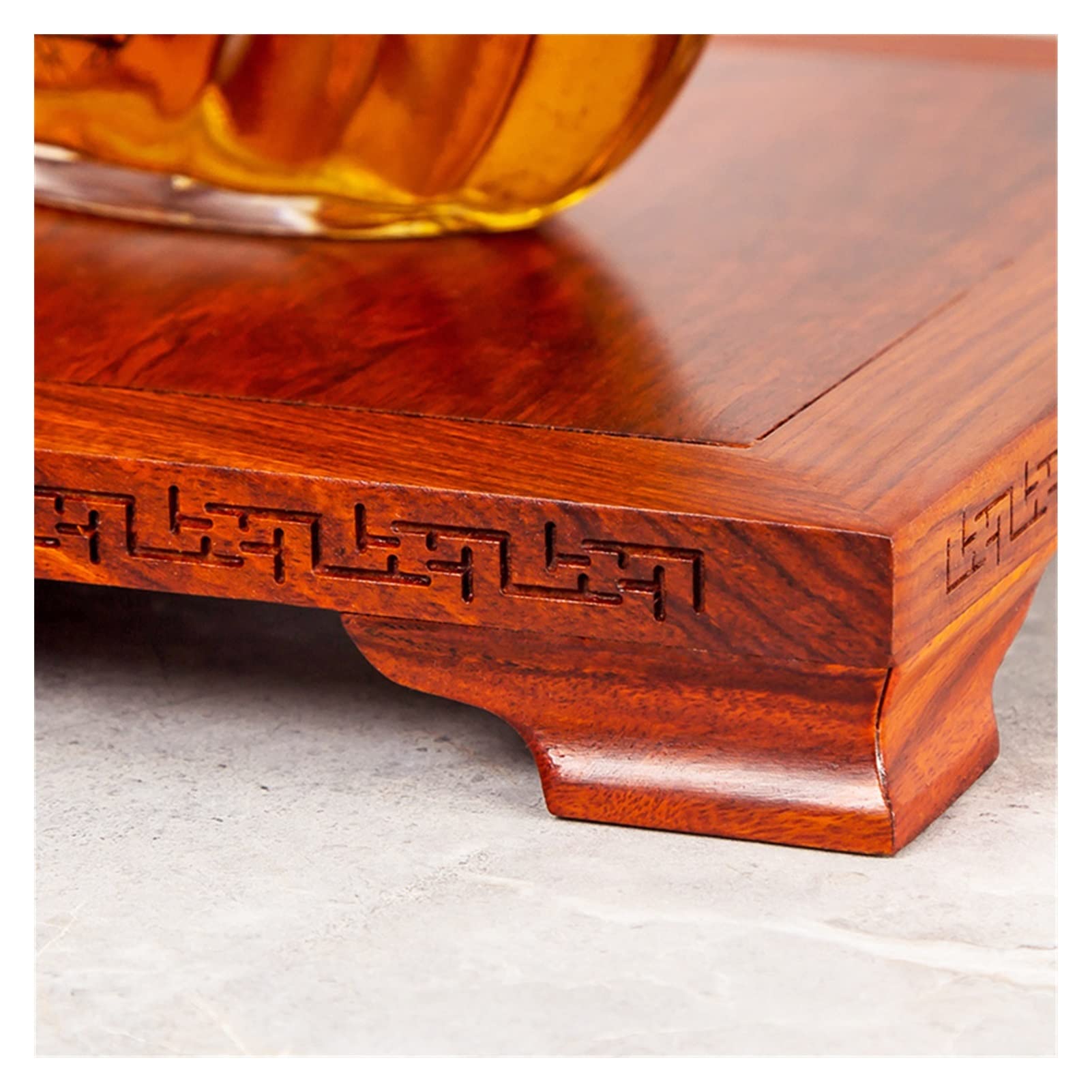 GARVALON Supporto In Legno Per Esposizione 15 Cm – Base Rotonda Per Vasi, Teiere E Bonsai, Stile Orientale Per Casa