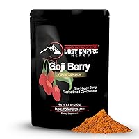 Vista 1 de Polvo orgánico de frutas de bayas de Goji (8.82 oz) - Alto en antioxidantes