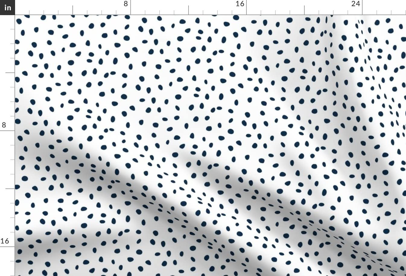 Spoonflower Fabric - Dalmatian Dots Navy White Dot Spots Printed on Upholstery Velvet Fabric Fat Quarter - Upholstery Home Decor Bottomweight Apparel