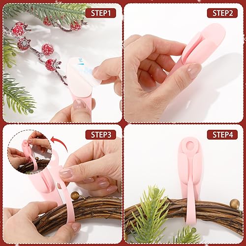 Miniatura 31 de 12 piezas de guirnalda de Navidad para manto de cuerda, organizador de cables para electrodomésticos, organizador autoadhesivo de silicona adhesiva