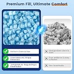 Shredded Memory Foam Pillows for Sleeping Luxury Hotel Pillows Queen Size Set of 2 Adjustable Loft Bed Pillow for Side Back Stomach Sleepers with Removable Washable Cover, White