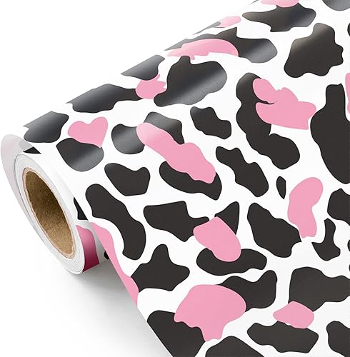 Miniatura 18 de WRAPAHOLIC Rollo de Papel de Regalo para Bebé Niña - Mini Rollo - 17 Pulgadas x 16.5 Pies - Diseño de Jirafa Linda con Lámina Dorada para Niños Bebé