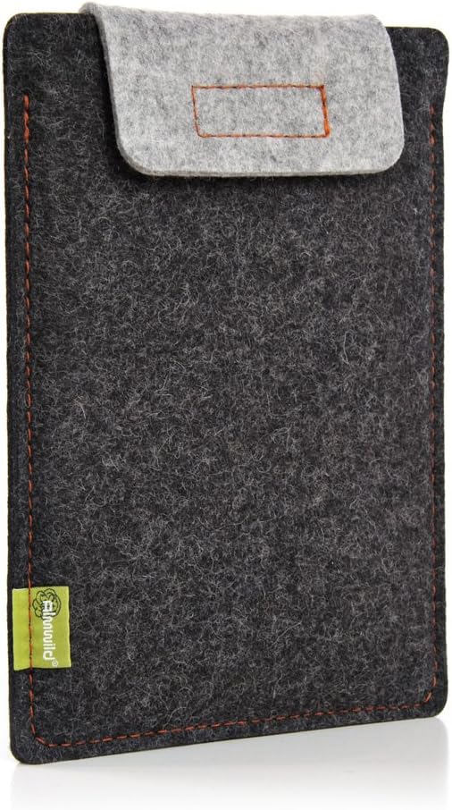 AlmwildCase for iPad Air / Air 2. Suitable as a Smart Cover / Slate-Grey Leather with Nappa Chestnut-Brown Magnetic Closure / Protective Case for Apple iPad Air/ Air 2. Fits also with Original Apple Smart Cover