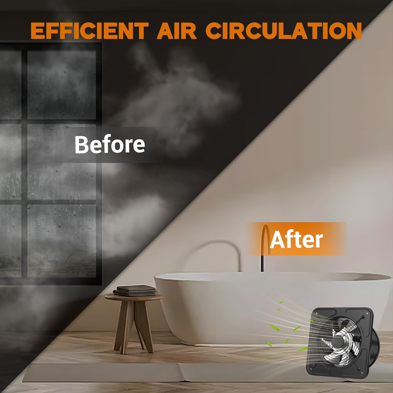 YOZON 8-Inch Kitchen Exhaust Fan with Switch, 700CFM Garage Exhaust Fan, Ventilation Fan with Backdraft Damper for Attic, Workshop, Window, Smoking Room
