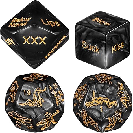 EXCEART 4pcs Sex Play Dice Games for Adult Couples Erotic Sex Dice...