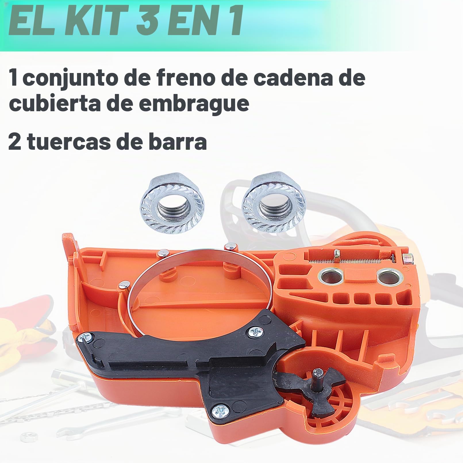 ADEFOL Tapa de embrague para motosierra Husqvarna 120 230 235 235E 236 240, cadena, freno, embrague, tapa lateral, accesorio 525628901