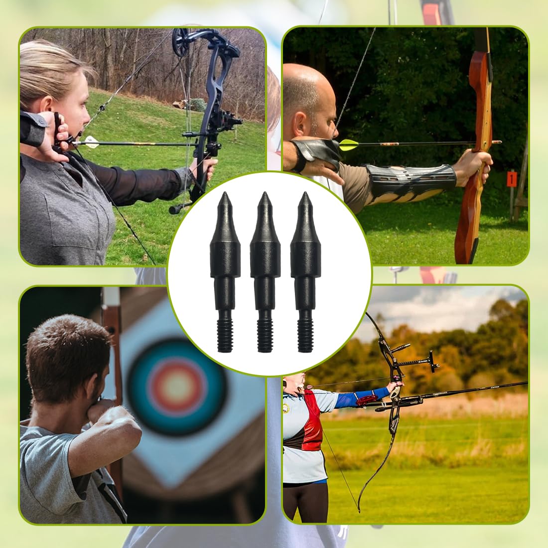 14 Pièces Pointes de Flèches pour Arc et Arbalète de Chasse en Acier Inoxydable 100 Grains Pointes de Tir de Précision Accessoire Flèches pour Arc de Chasse et Arbalète Adulte