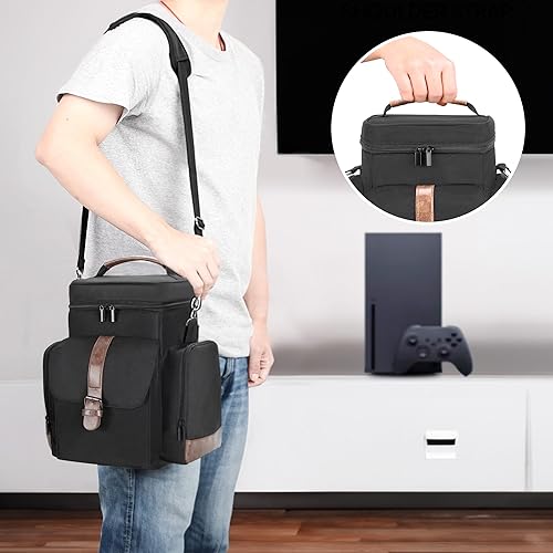 Miniatura 5 de LoDrid Game Console Carrying Case Compatible with Xbox Series X, Storage Travel Case with Multiple Pockets for Controllers, Cables, Portable Hard