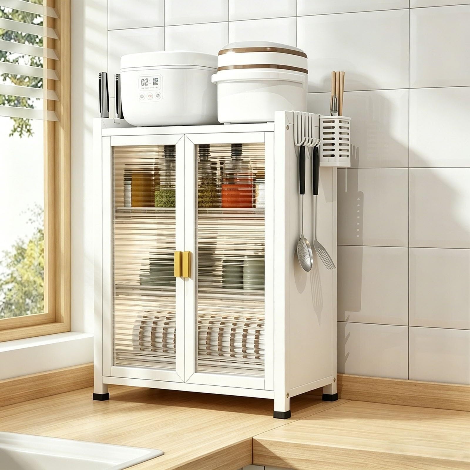 Scolapiatti da Appoggio a 2‑3 Livelli con Copertura, Asciugapiatti per Bancone Cucina con Vassoio di Drenaggio, Organizer per Stoviglie, Bianco, 44,5 x 28 x 47 cm(Bianco,57x28x60cm)