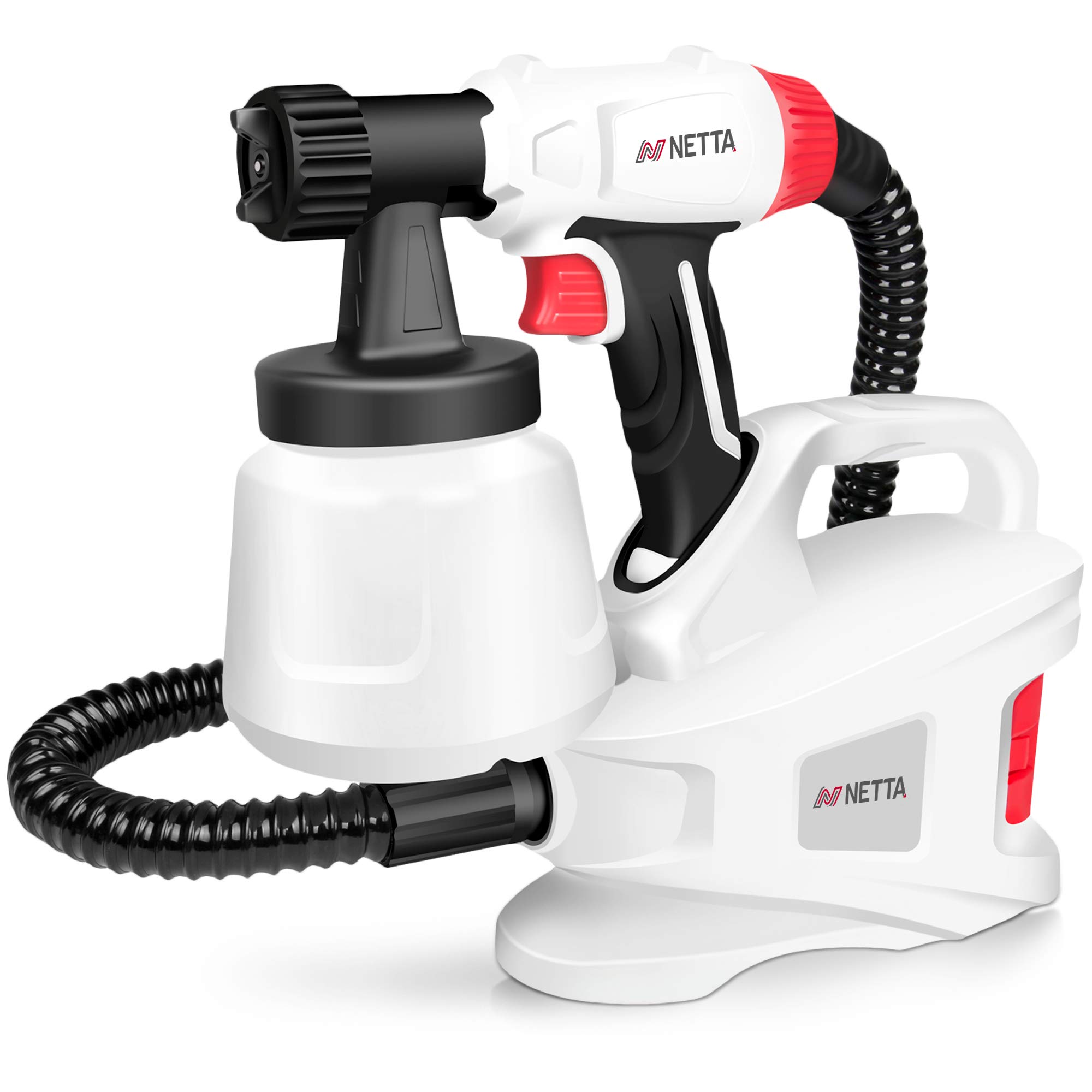 NETTA Electric Paint Sprayer, Paint Spray Gun – with Adjustable Nozzles, Suitable for Interior and Exterior Painting Such As; Ceiling, Fences, Walls and Many More – 700W