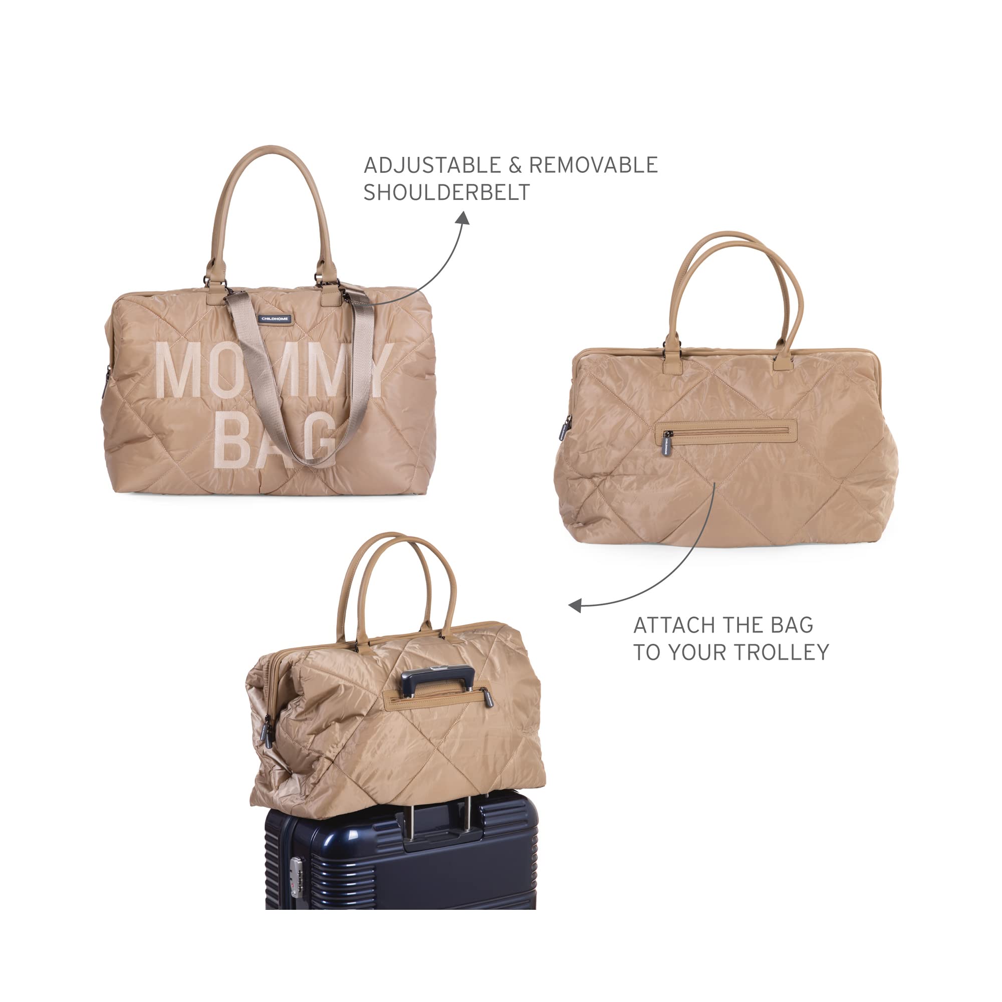 CHILDHOME Mommy Bag Wickeltasche große Kapazität verstellbarer Schultergurt Thermotasche
