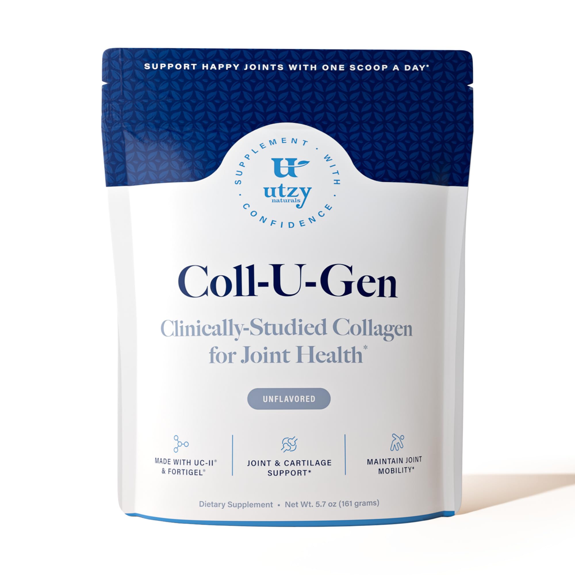 Coll-U-Gen | Joint Support Supplement | with Type II Undenatured Collagen (UC-II®) & Fortigel® | Unflavored Powder | 30 Servings