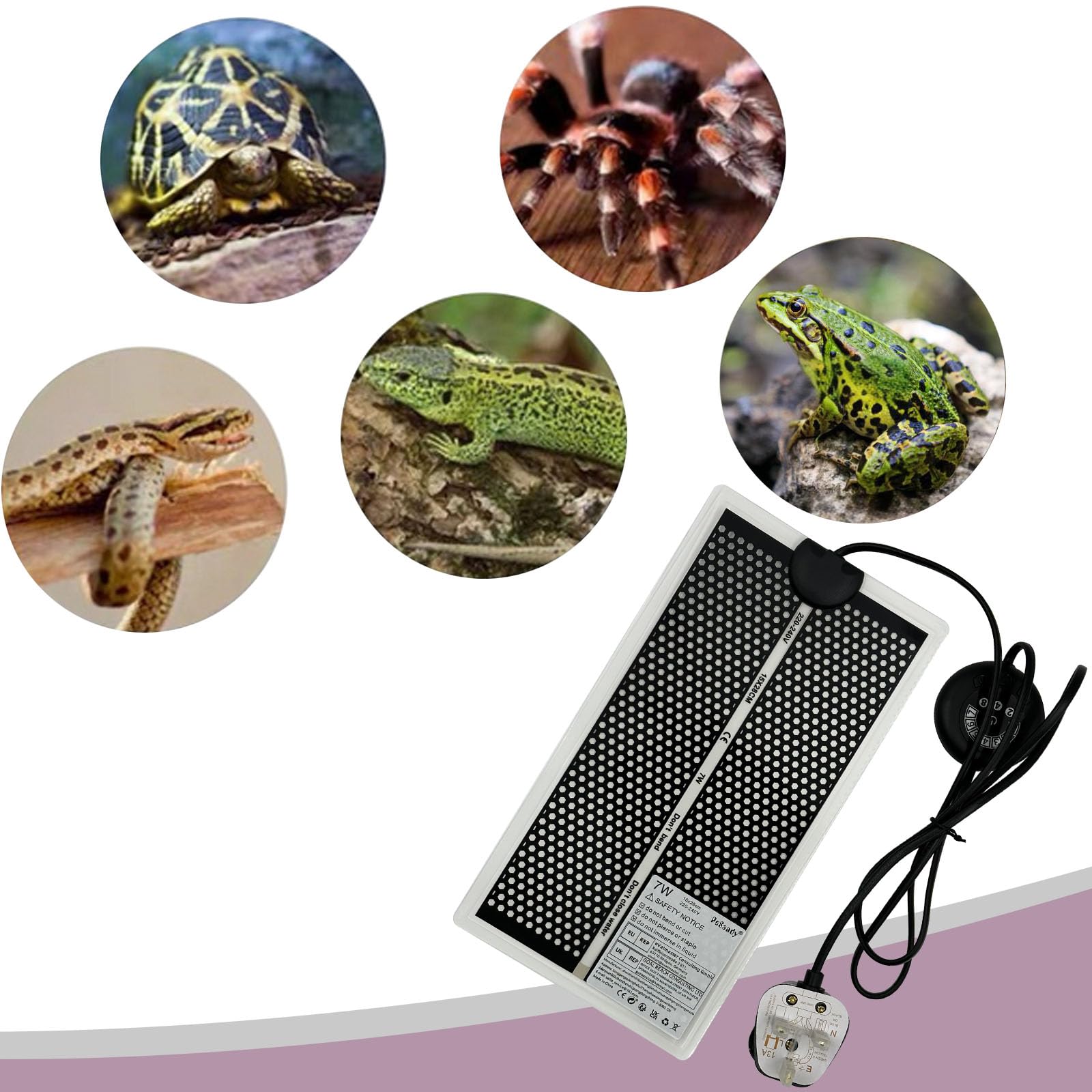 PeSandy Reptile Heat Pad with 7 Button Temperature Adjustment - Image 4