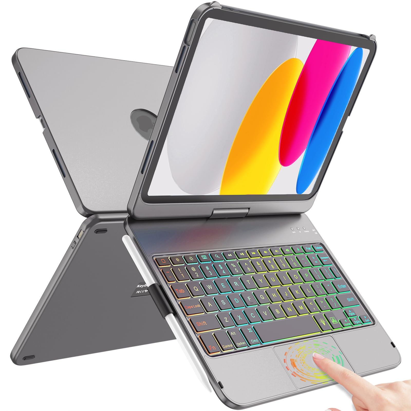 Amazon.com: FUWANG Touch Keyboard Case for iPad (A16) 11th