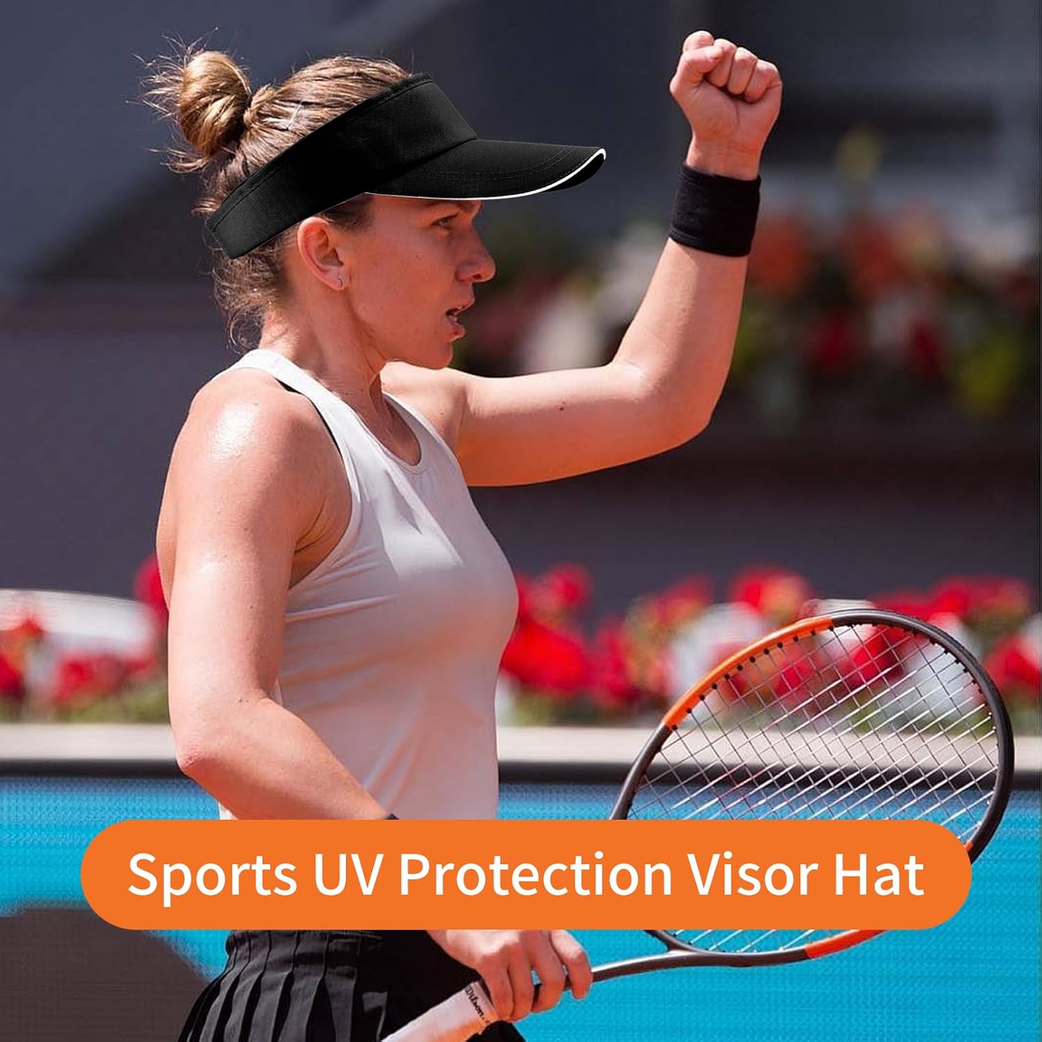 10 Pcs Sun Visor Hats,Adjustable UV Protection Caps,Unisex Visors,Empty Top Sun Visor Cap for Beach Tennis Baseball - Image 7