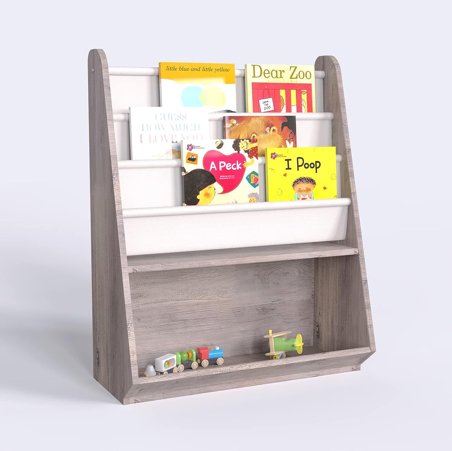 FUMOMEK Toy Storage Organizer with Bookcase, Bookshelf Toy